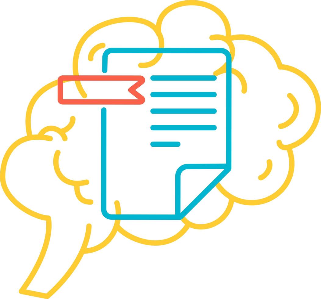 Function data memory of human brain icon vector