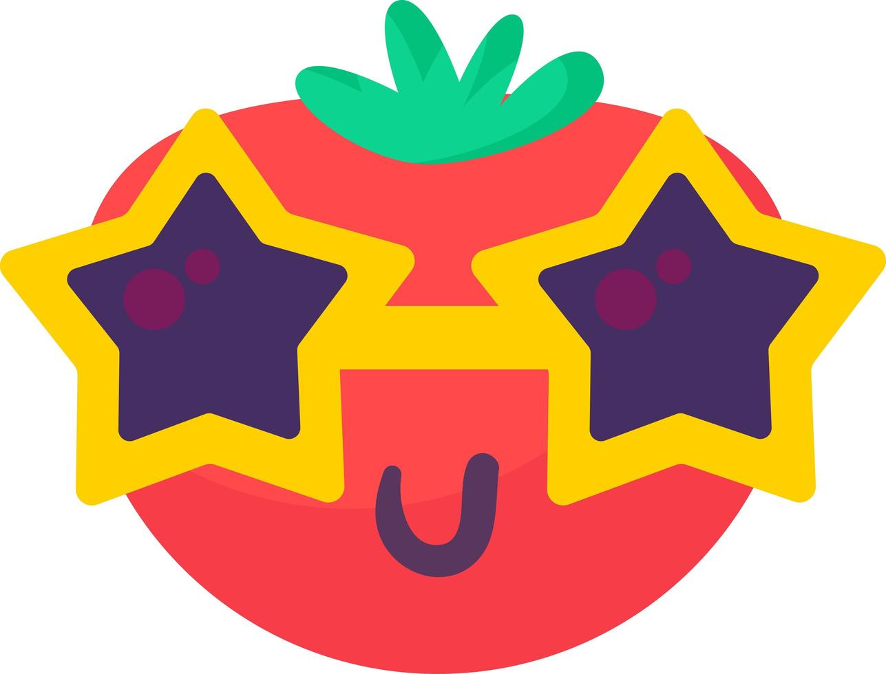 Tomato vegetable food emoji happy emotion vector