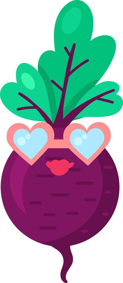 Turnip vegetable food emoji happy emotion vector