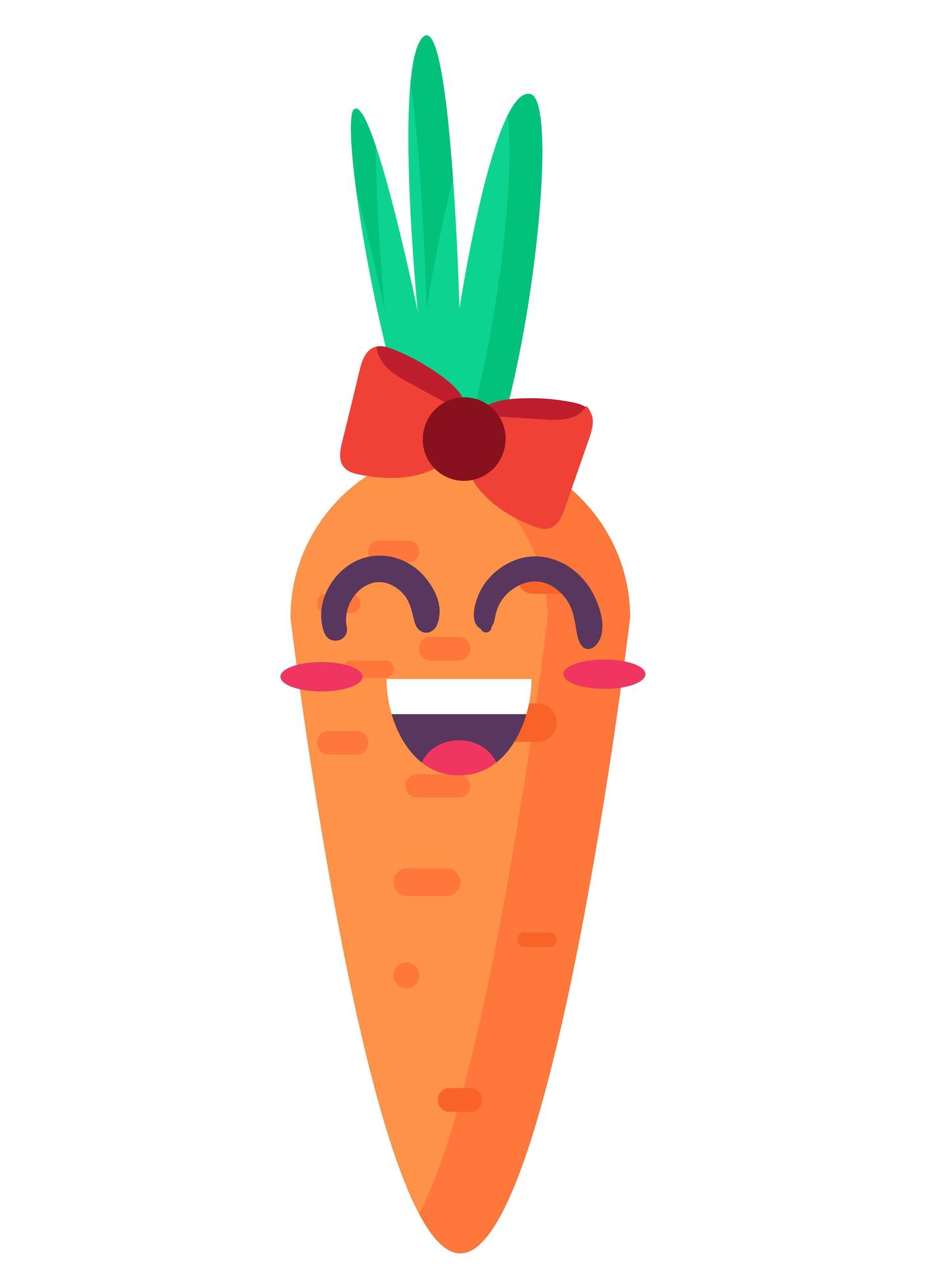 Carrot vegan plant emoji happy emotion vector 2906200 Vector Art at