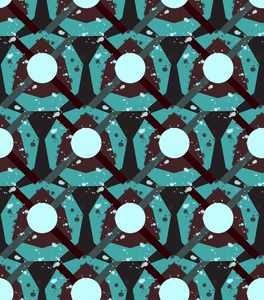 Grunge colorful geometric seamless pattern vector