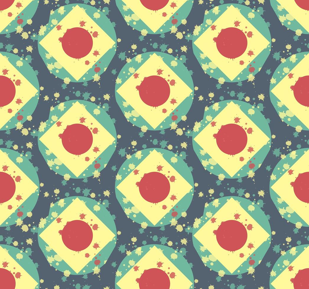 Grunge colorful geometric seamless pattern vector