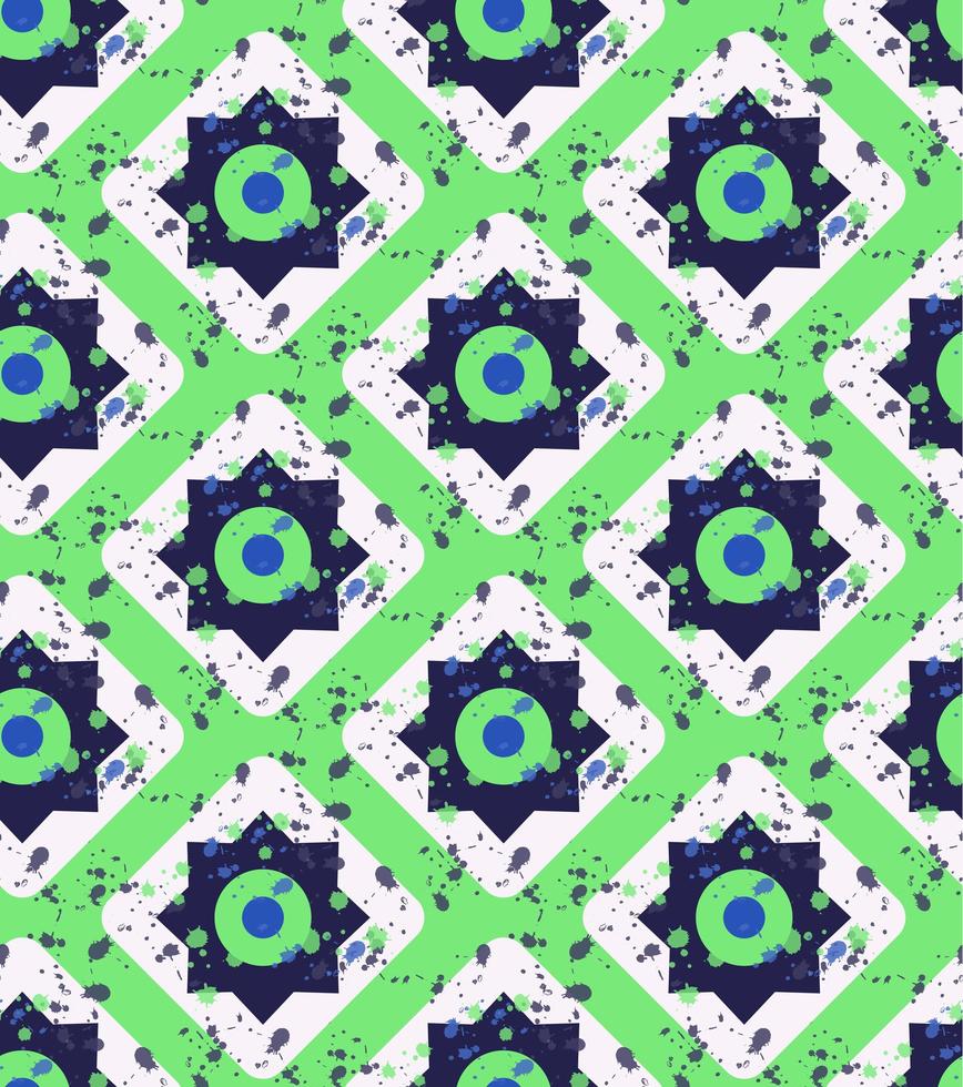 Grunge colorful geometric seamless pattern vector