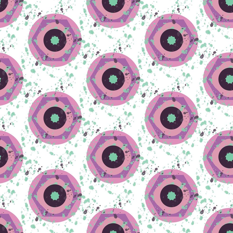 Grunge colorful geometric seamless pattern vector