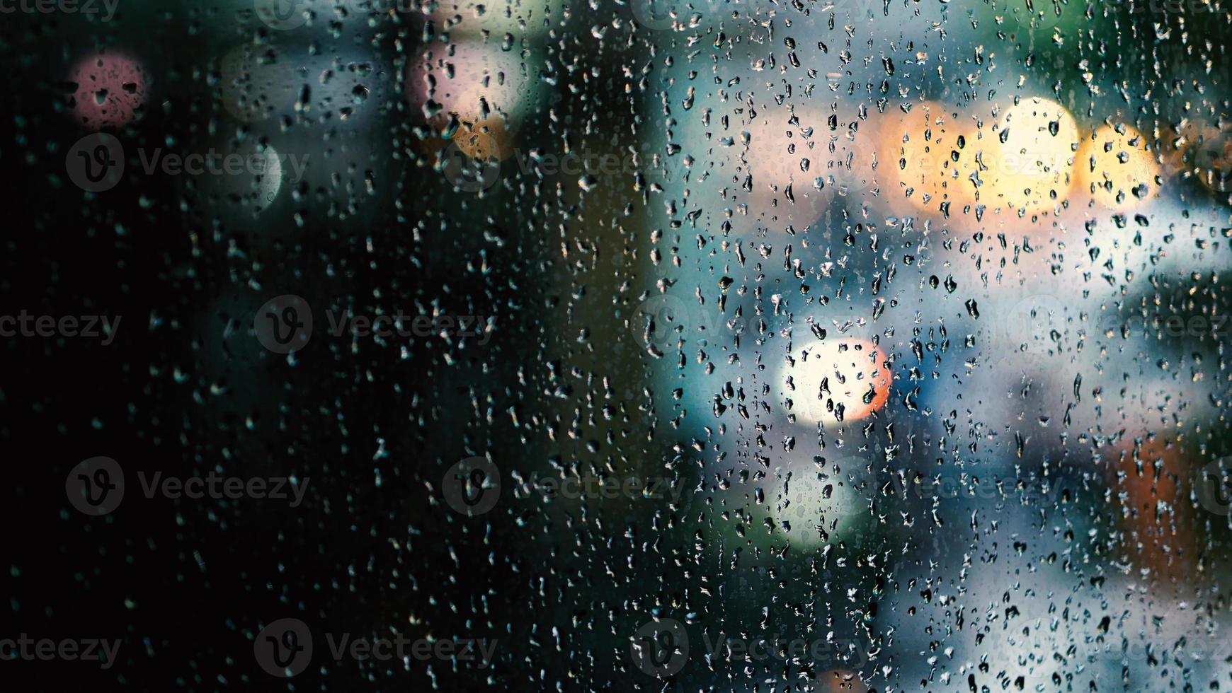 Window and rain drops photo