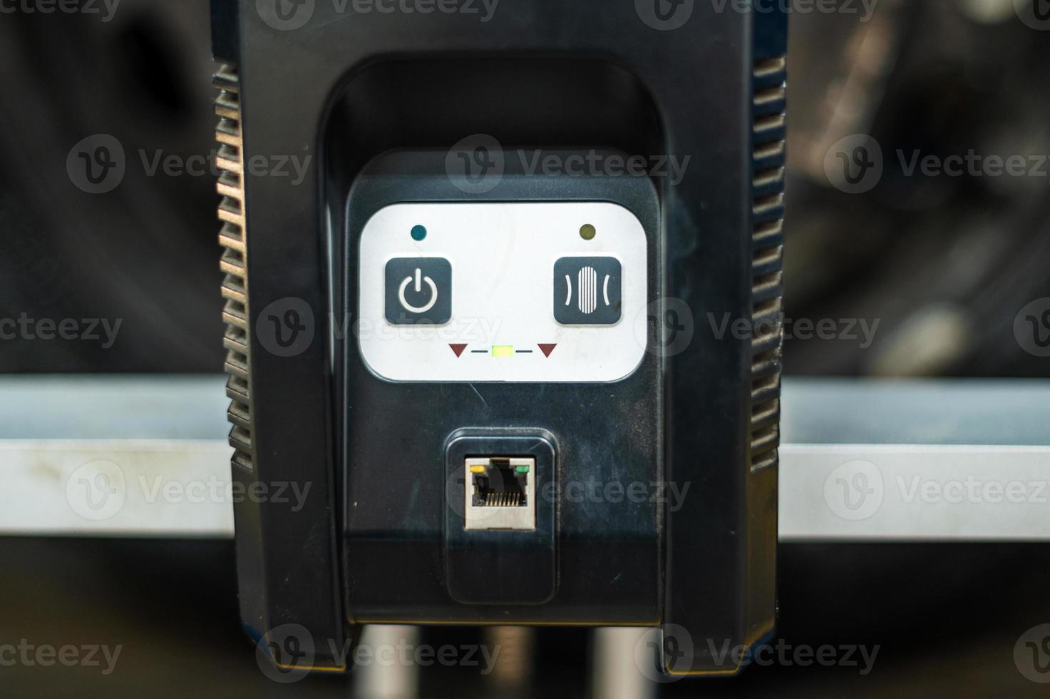 Close-up of a sensor for adjusting car alignment photo