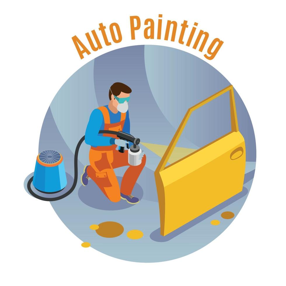 Auto Service Background Vector Illustration