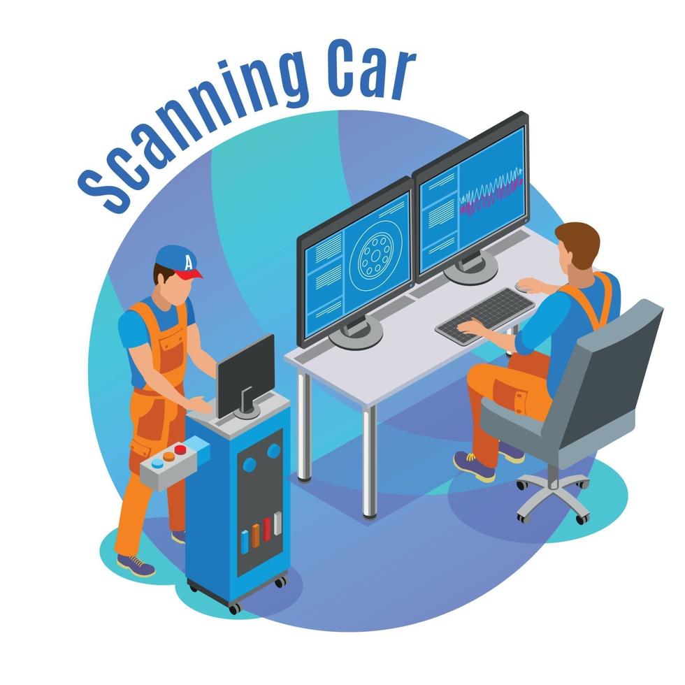 Auto Scanning Background Vector Illustration