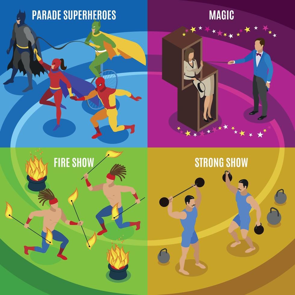 Performers And Entertainment Concept Icons Set Vector Illustration