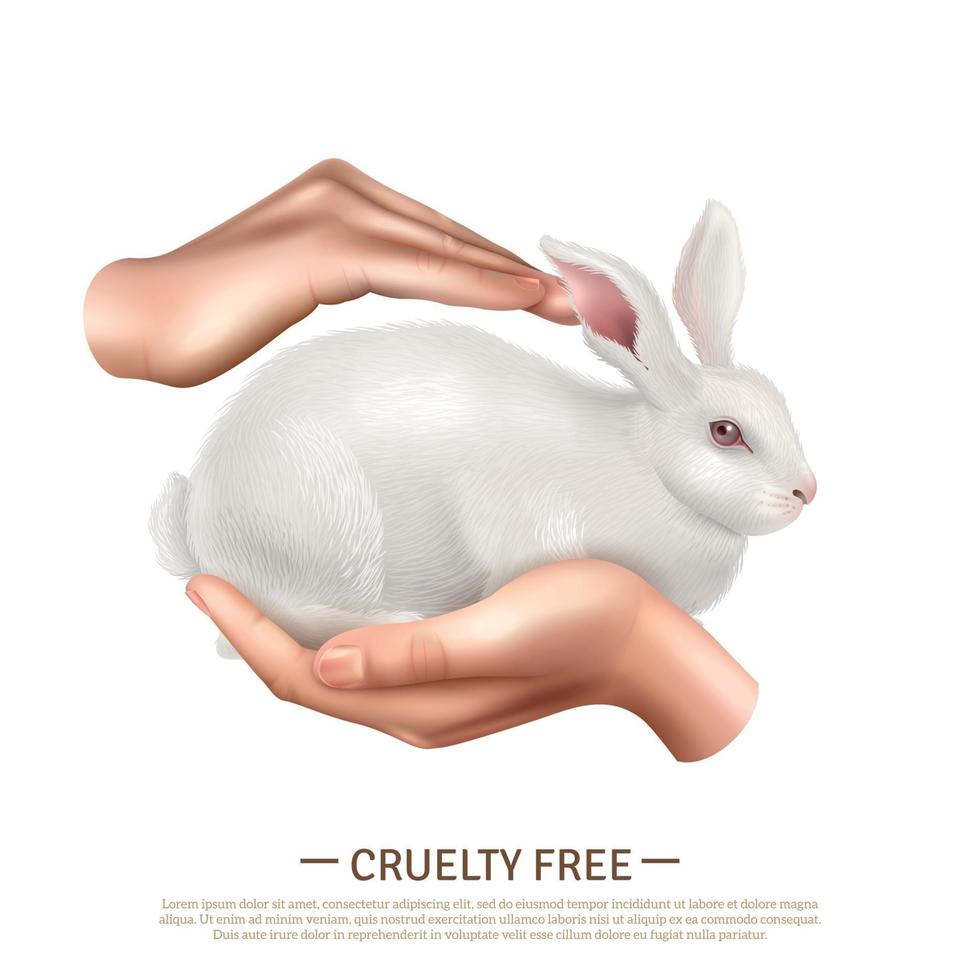 Ilustración de vector de concepto de diseño libre de crueldad