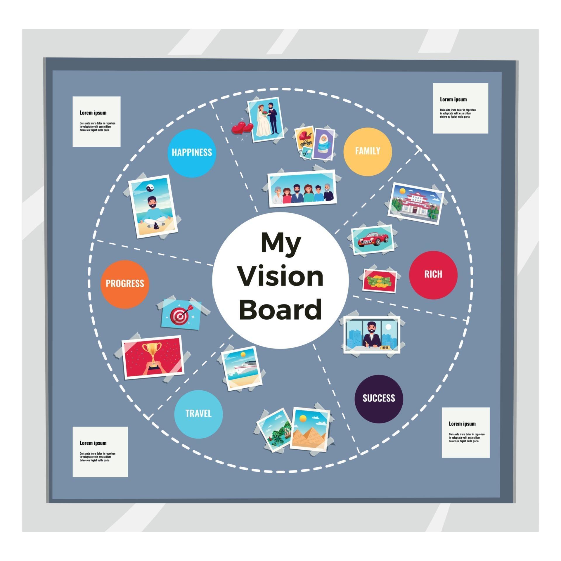 dreams-vision-board-infographic-set-vector-illustration-2907336-vector