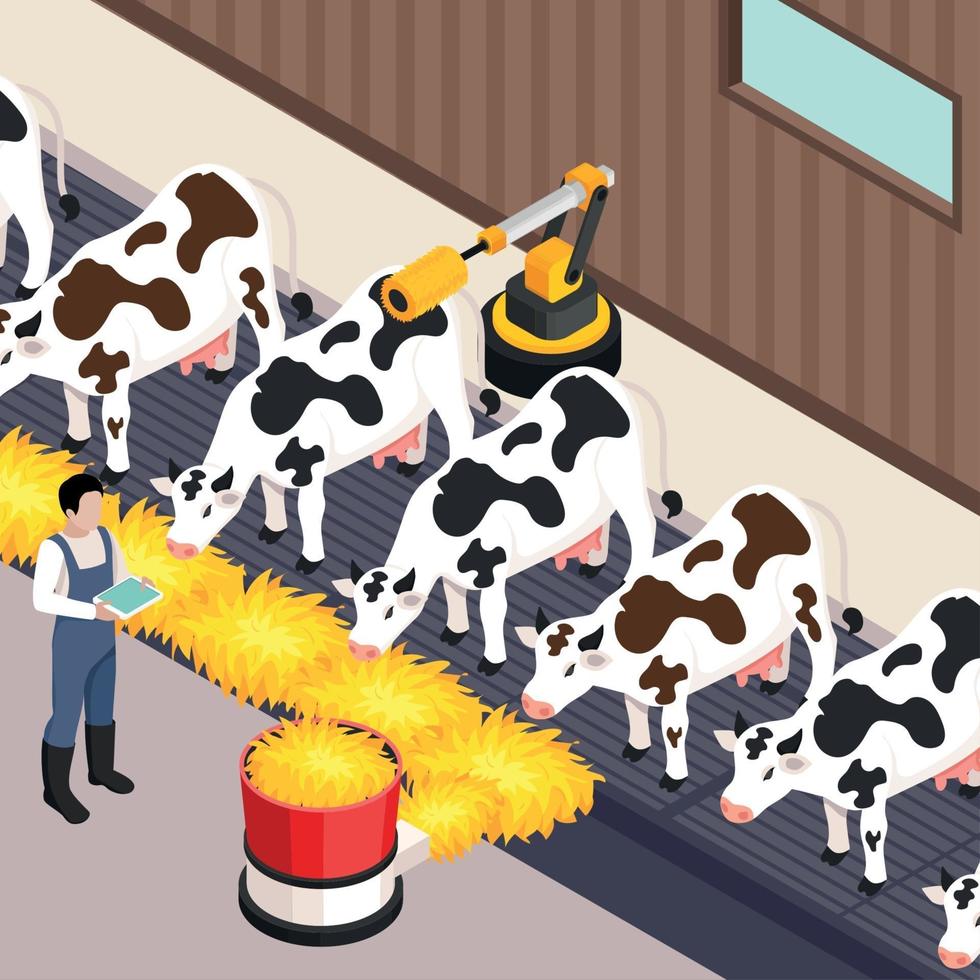 Smart Farm Set Vector Illustration