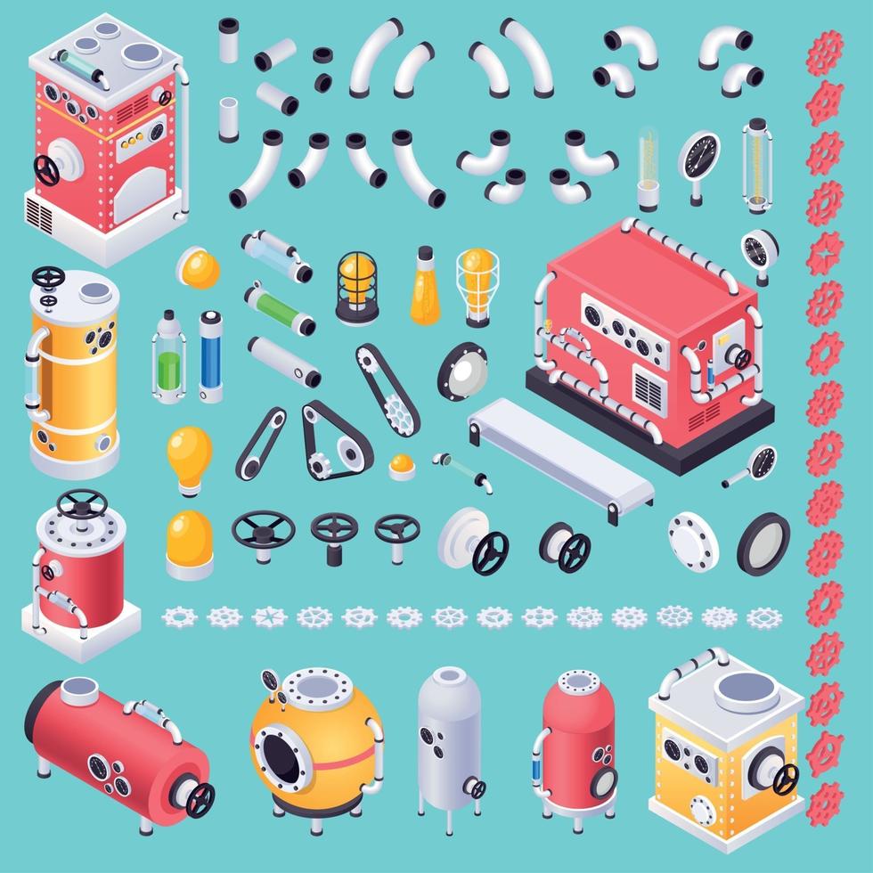 Ilustración de vector de concepto de máquina steampunk