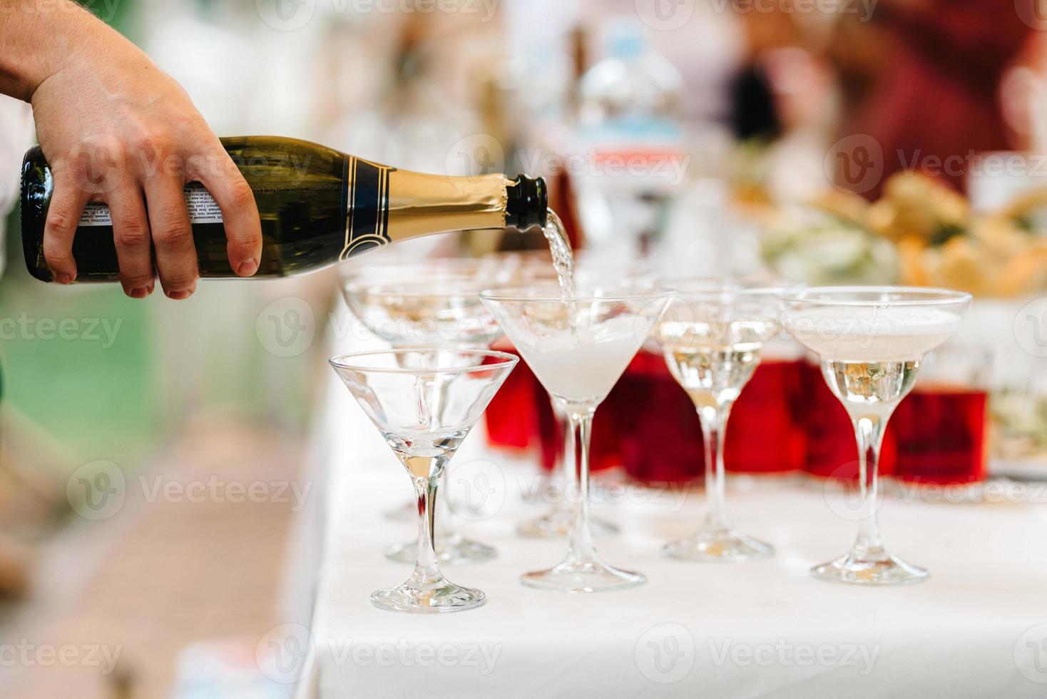 wedding glasses for wine and champagne photo