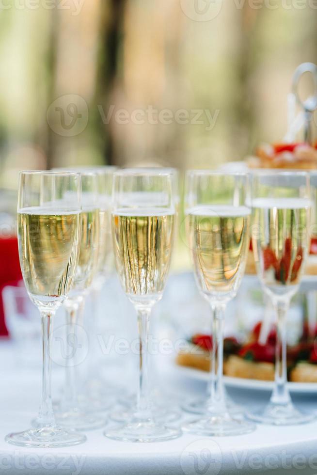 wedding glasses for wine and champagne photo