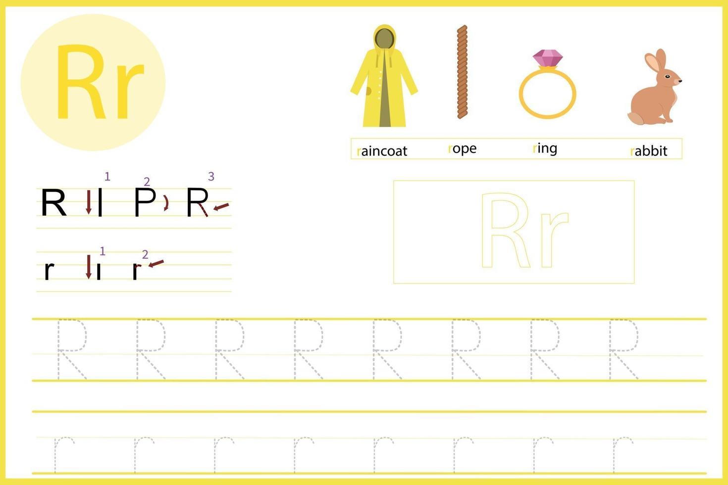 learn the letter R vector