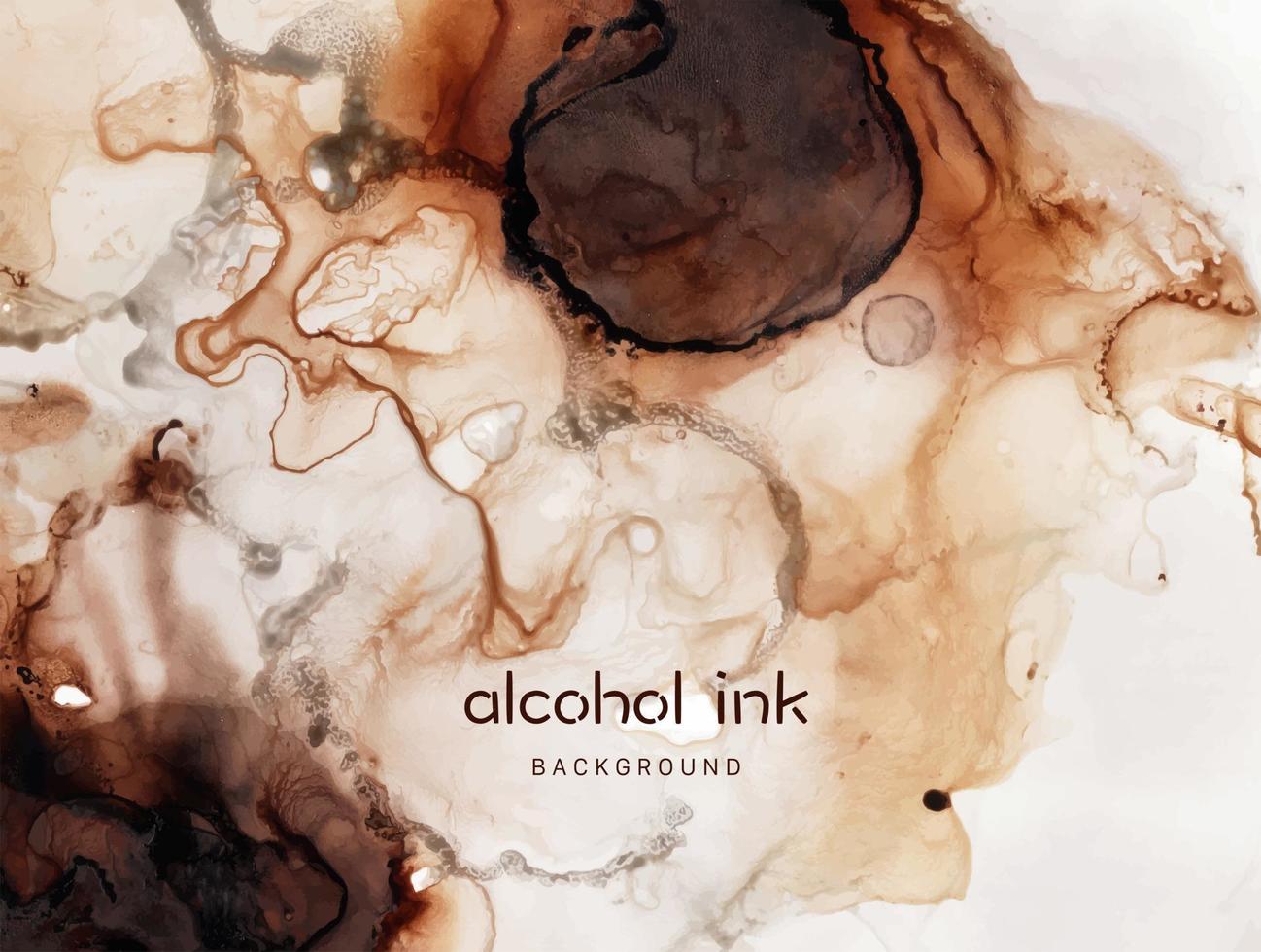 Natural luxury abstract fluid art painting in alcohol ink technique. vector