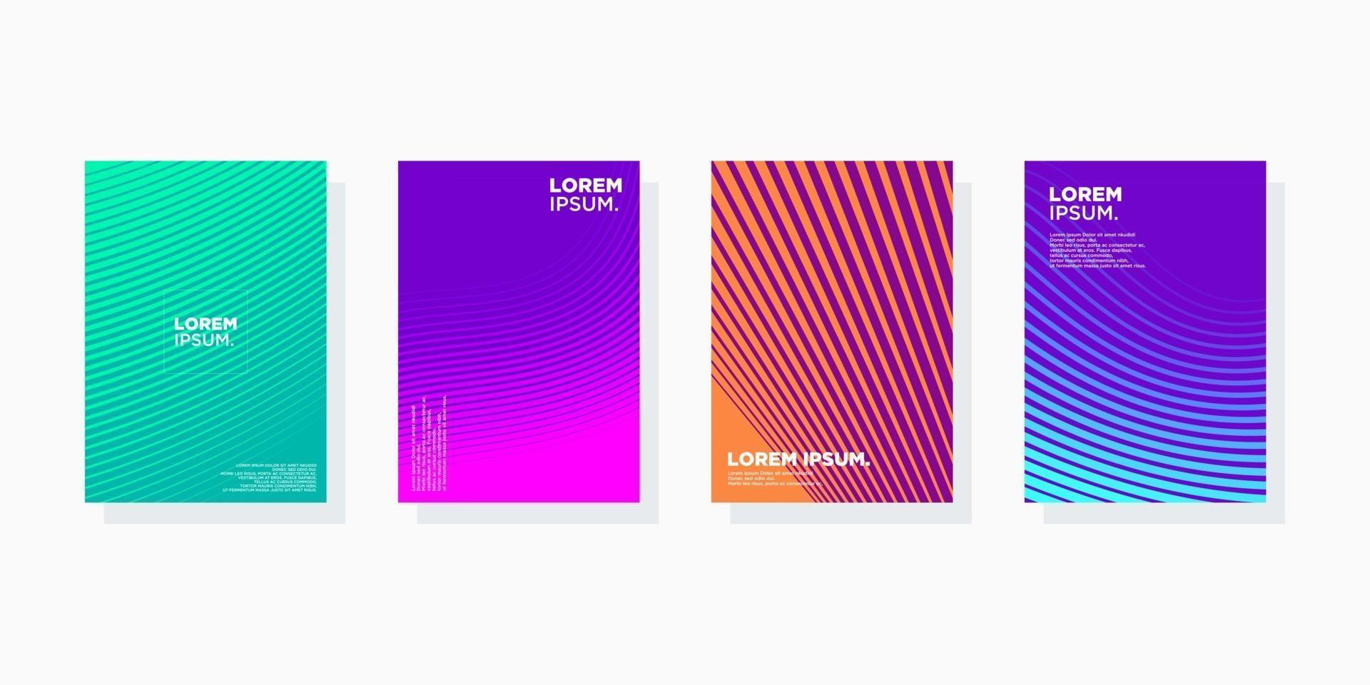 colorful minimal Modern cover abstract background covers set. Cool gradient shapes composition eps 10 vector