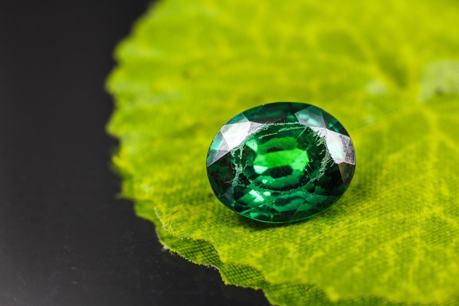 Green gemstone close-up photo