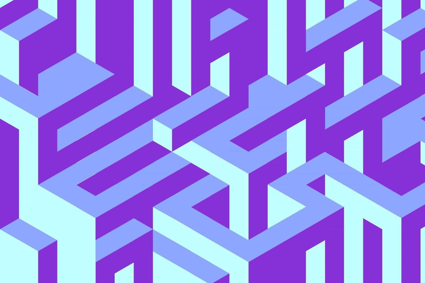 Vector maze, 3D rendering. 3D isometric labyrinth illustration. blue confused vector maze background.