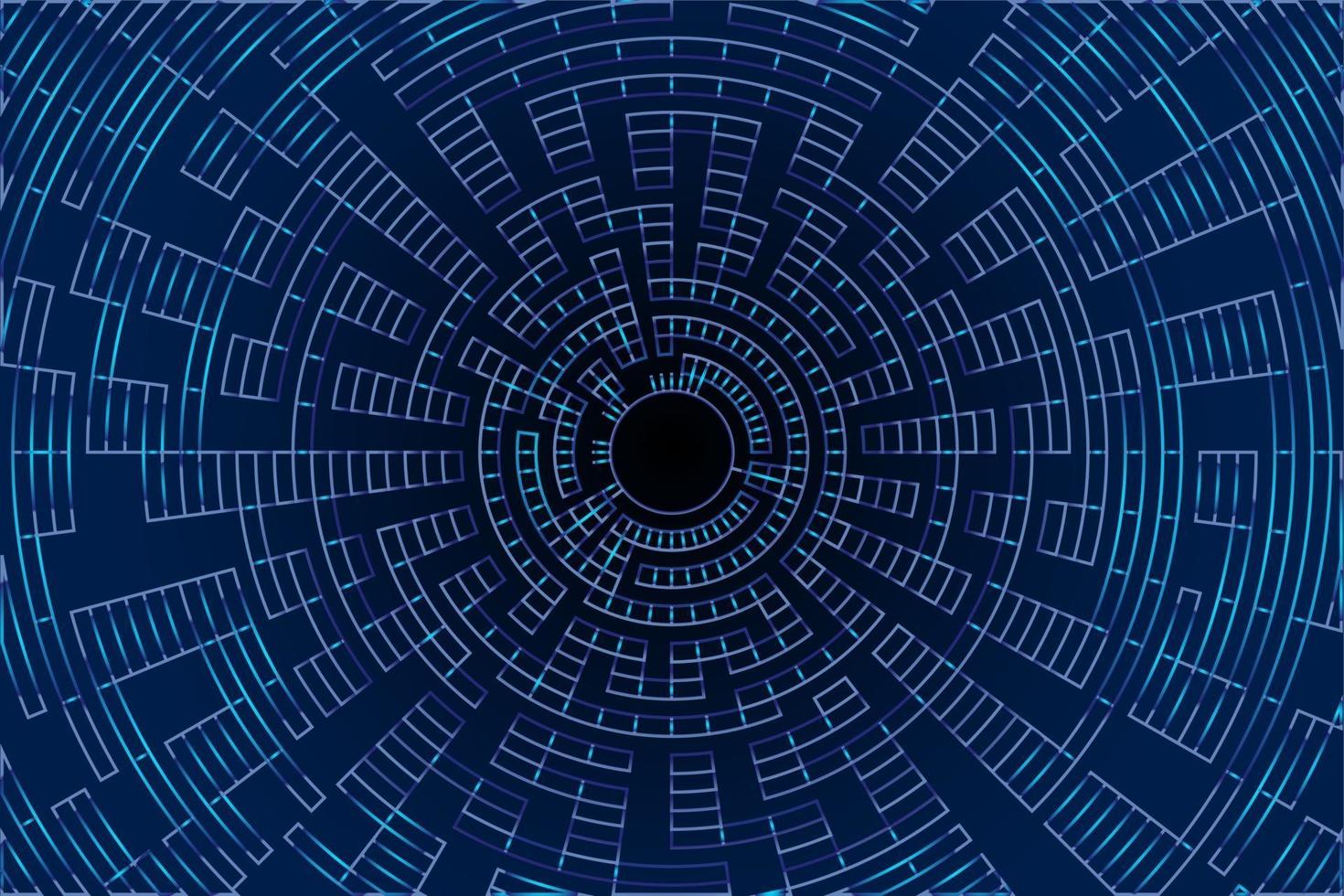 Vector hi tech backround. Blue hi-tech blue dark backdrop. Modern, cyber, neon background. Abstract web circlesPrint