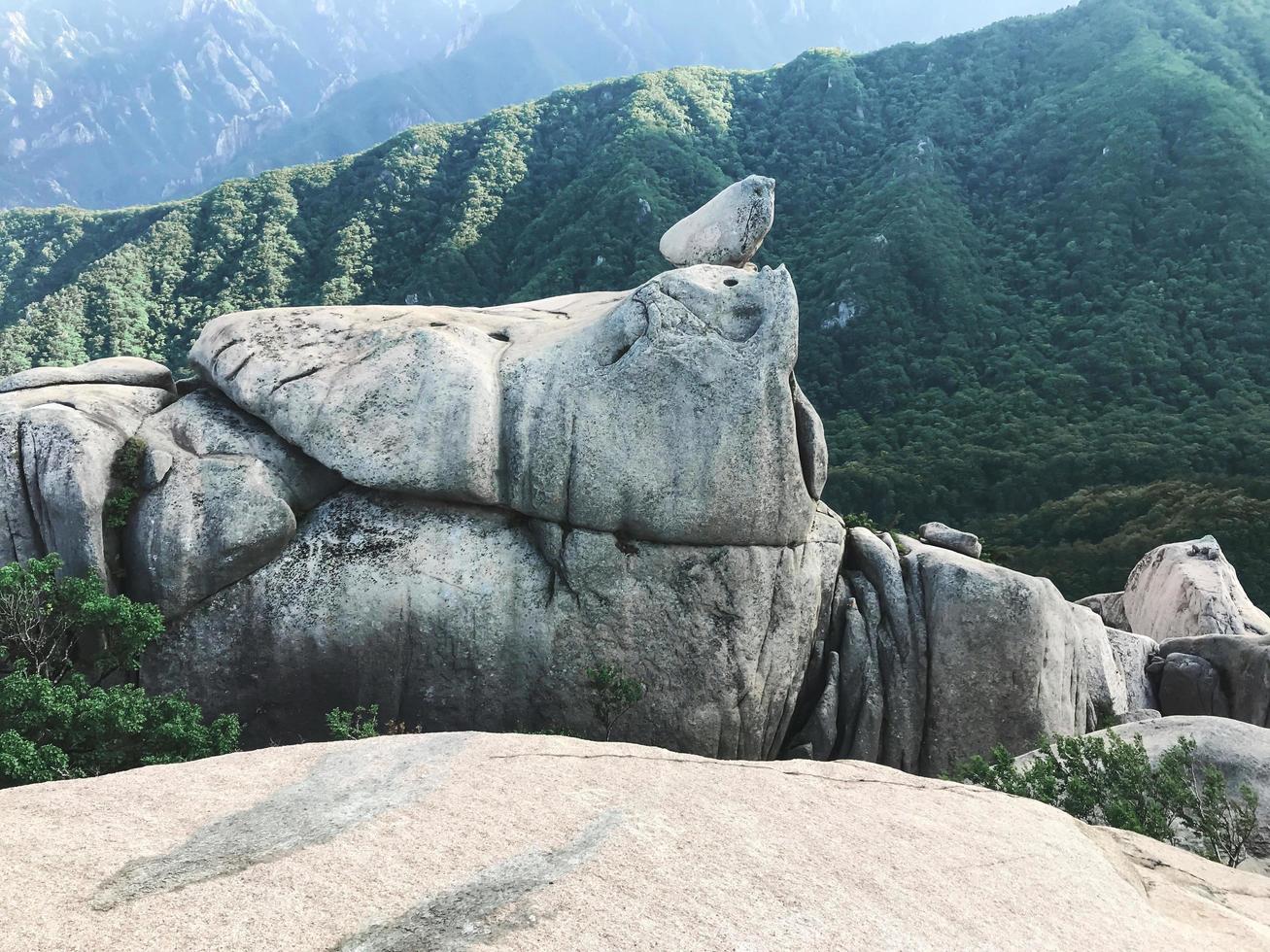 Big rocks at Seoraksan National Park, South Korea photo