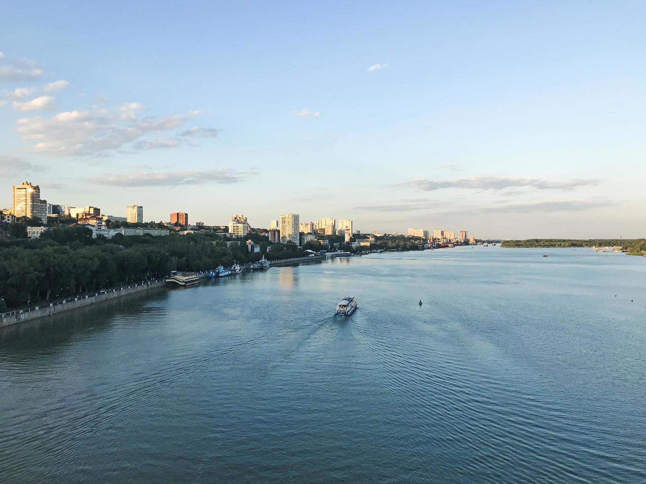 Ship on Don river. Rostov on Don city, Russia photo