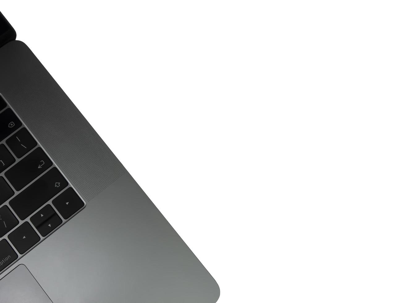 Laptop isolated on the white background with copy space photo