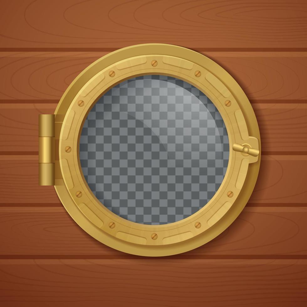 Porthole Realistic Composition Vector Illustration