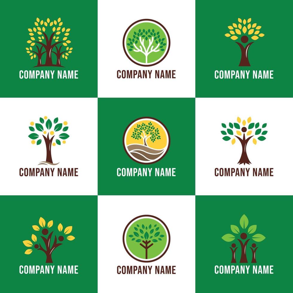 Logo Focused on Trees Growing in the Nature vector