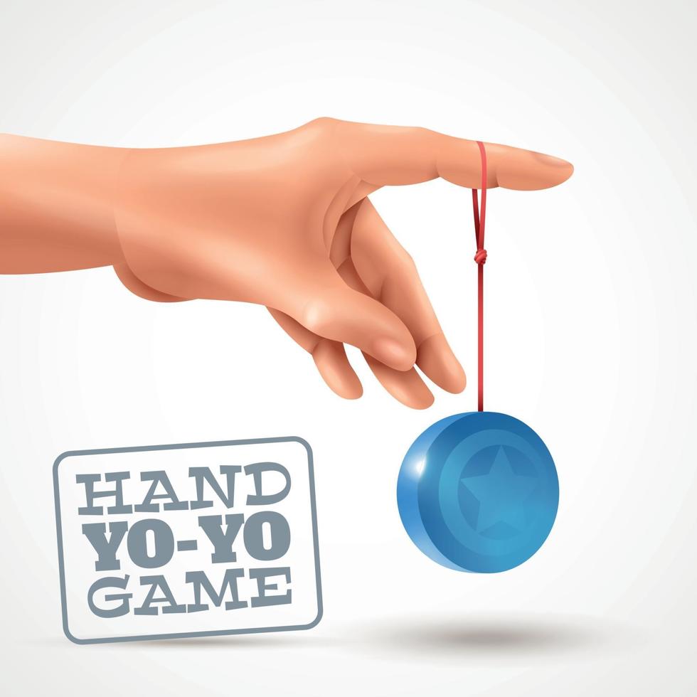 Hand Yoyo Game Background Vector Illustration