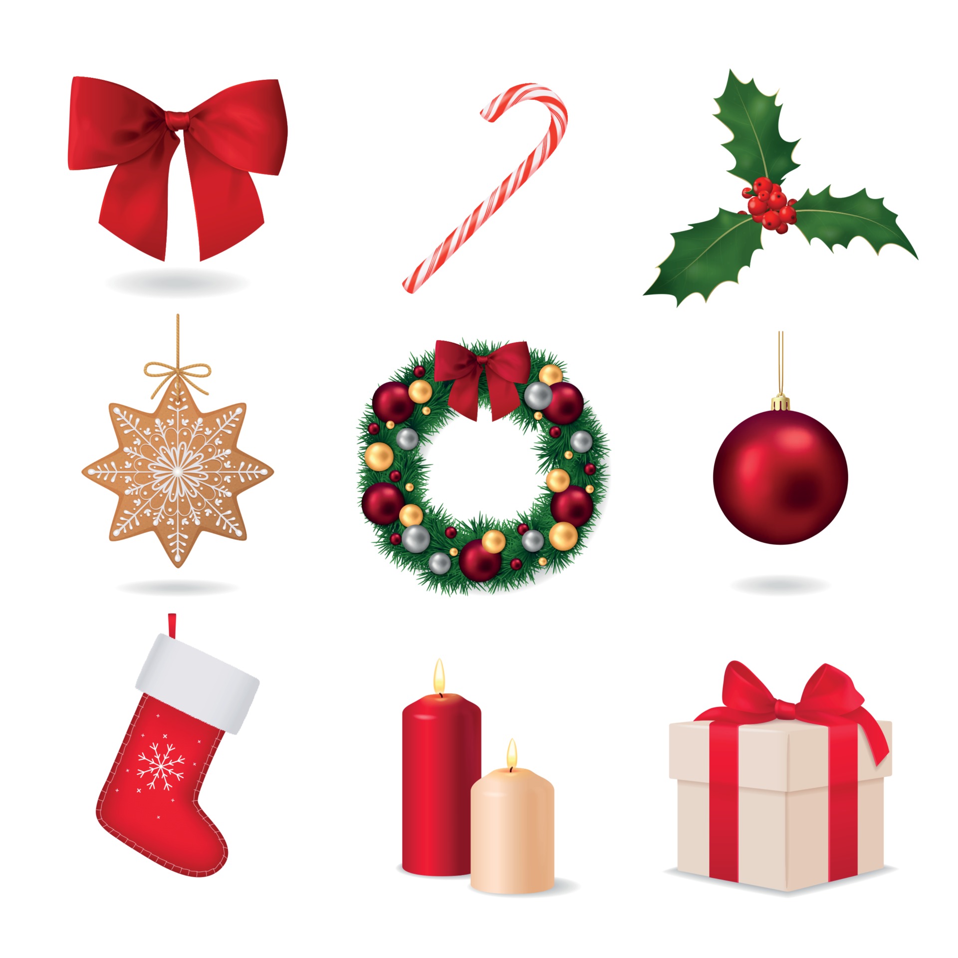 Elements Of Christmas Collection Vector Illustration 2908783 Vector Art