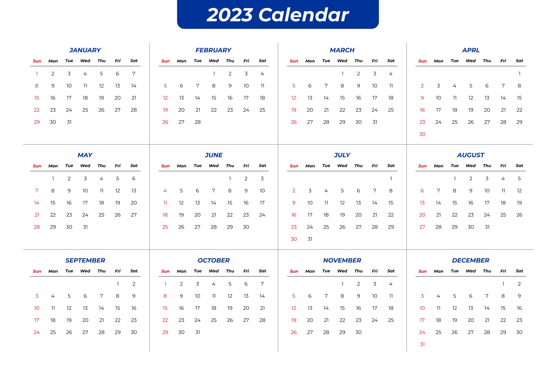 2023 clear calendar 2909092 vector art at vecteezy