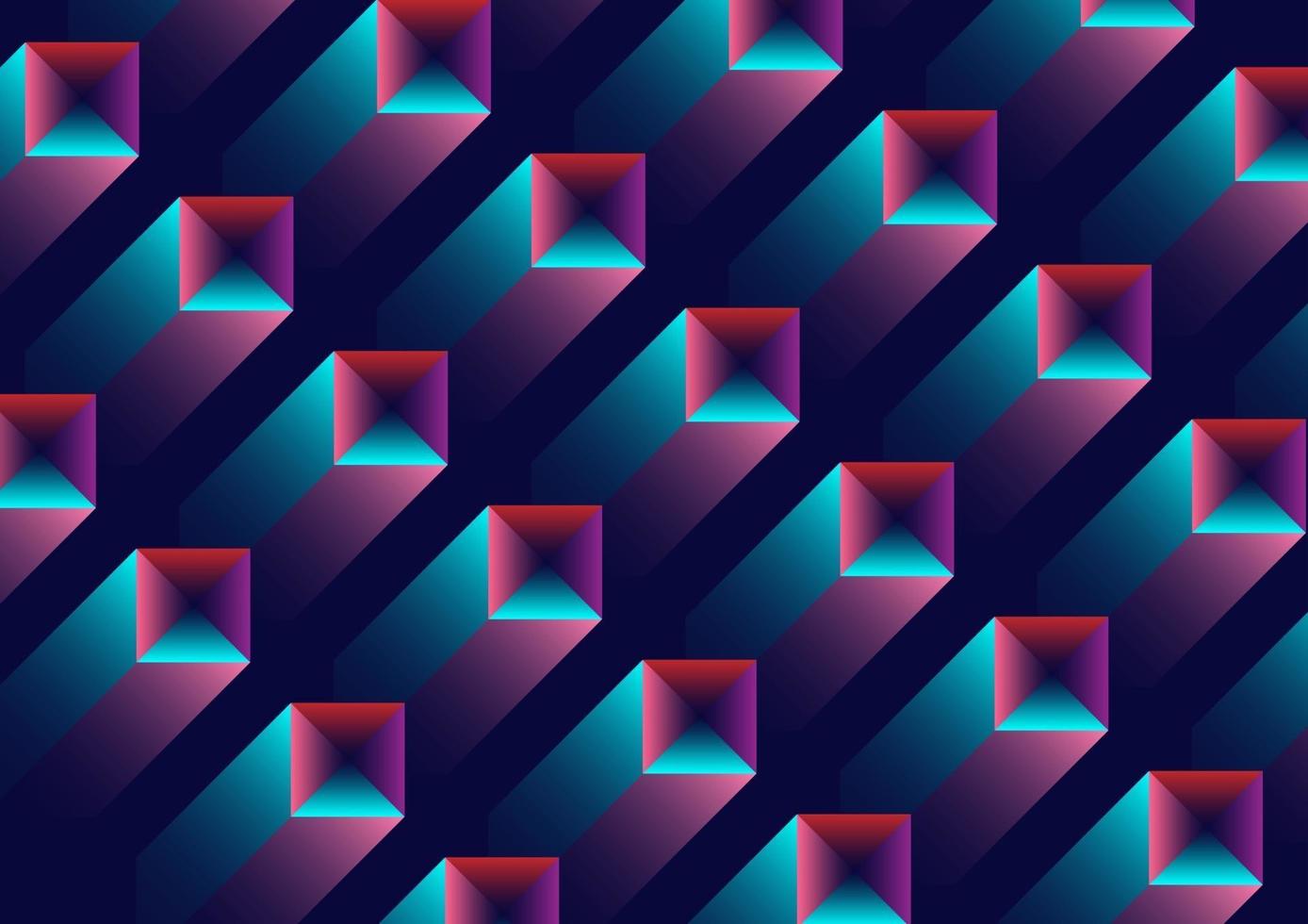 Geometric pattern background. Isometric gradient design vector