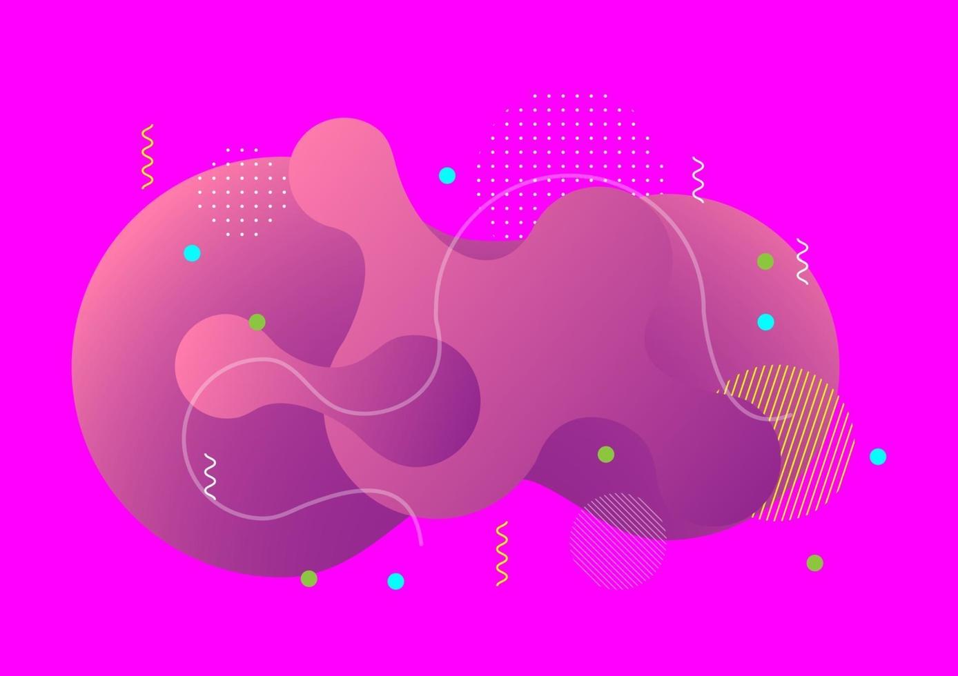 Pink and purple geometric background. Liquid shapes composition. Gradient vector art illustrator