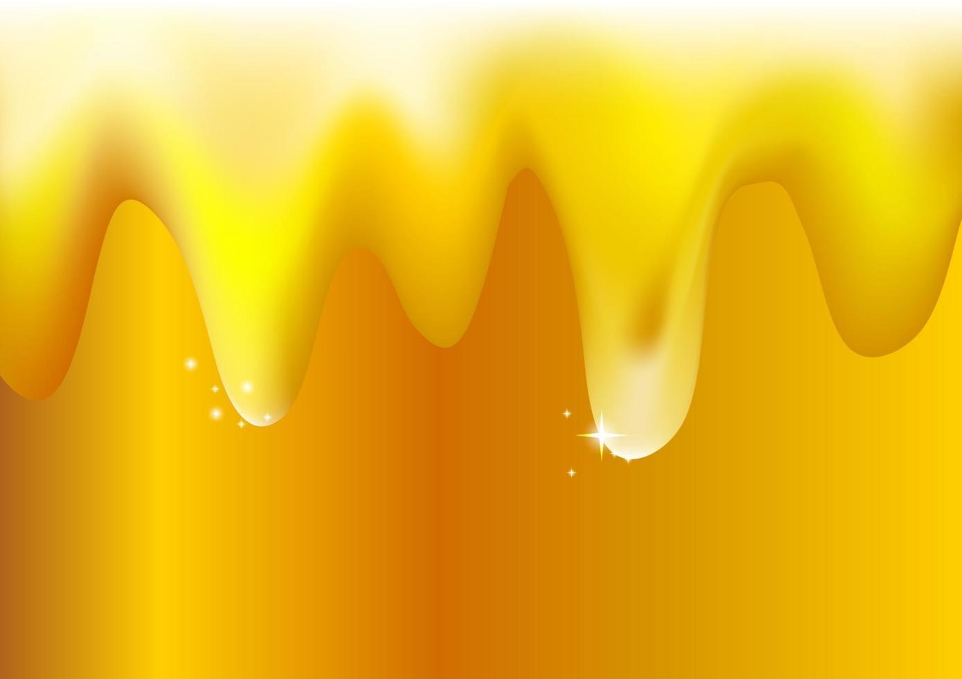 Realistic glowing honey. Abstract golden background. vector
