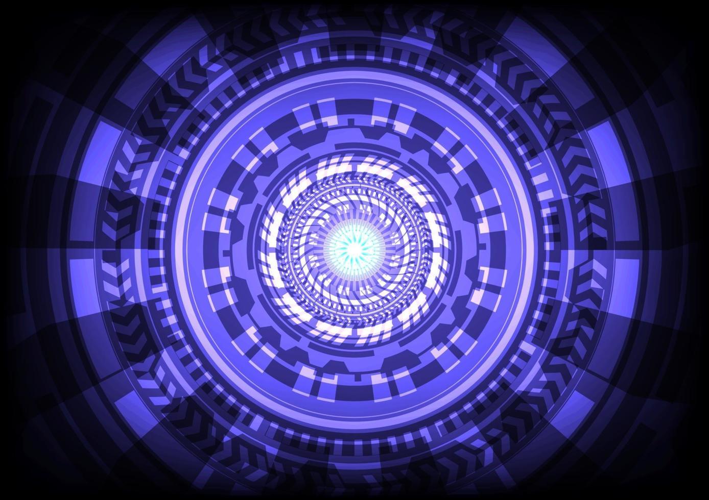 Head-up display interface. Futuristic Sci-Fi glowing HUD circle. Abstract hi-tech background. Virtual reality technology innovation. Digital business. Light effect vector