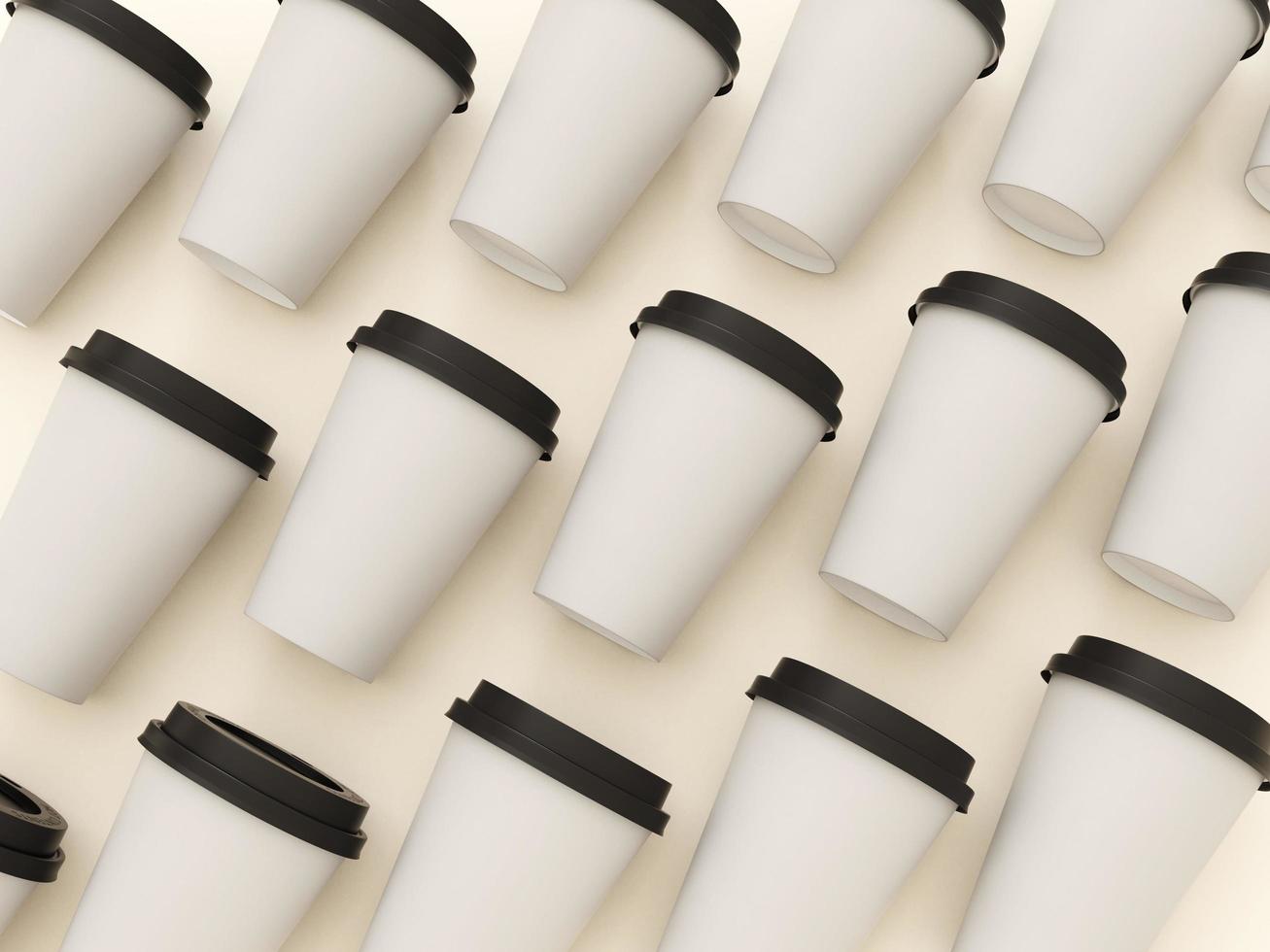 Set of Coffee Cups Mockup photo