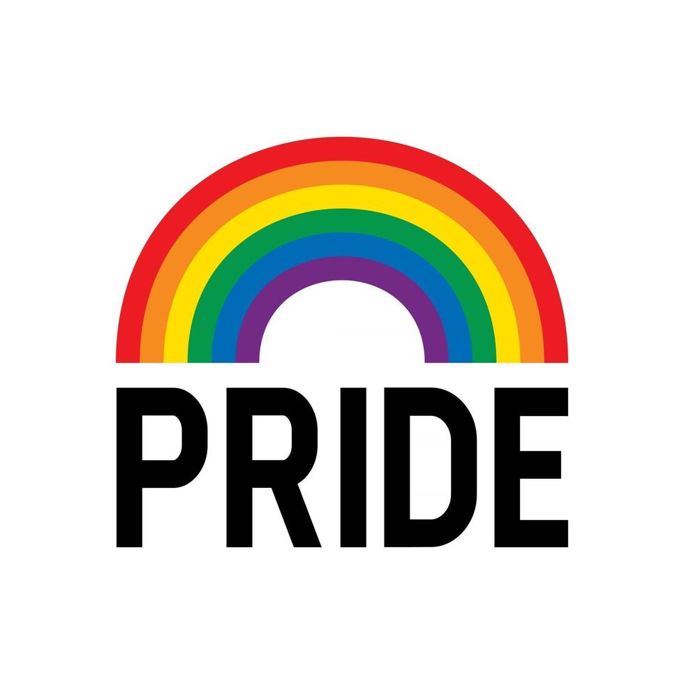 Pride month rainbow flag symbol. Pride month event celebration isolated