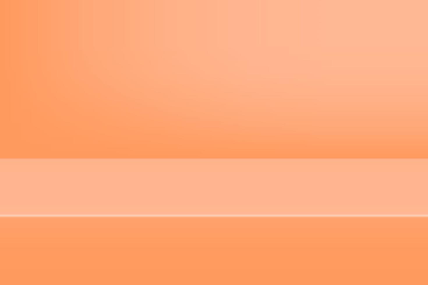 Empty studio orange background for product display with copy space. Showroom shoot render. Banner background for advertise product. vector