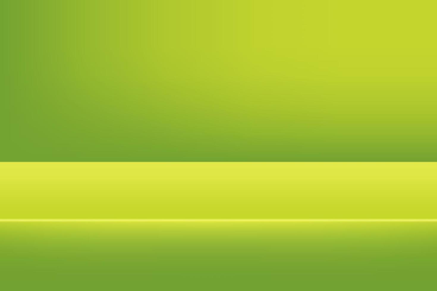 Empty studio green background for product display with copy space. Showroom shoot render. Banner background for advertise product. vector