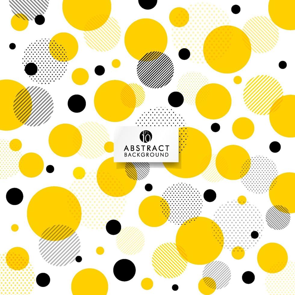 líneas negras y amarillas modernas abstractas en diagonal con patrón de puntos sobre fondo blanco. ilustración vectorial vector