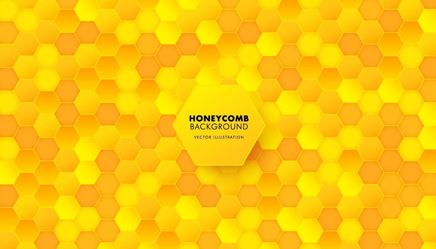 Abstract honeycomb background in soft yellow color. Hexagon pattern. Seamless background. Vector illustration