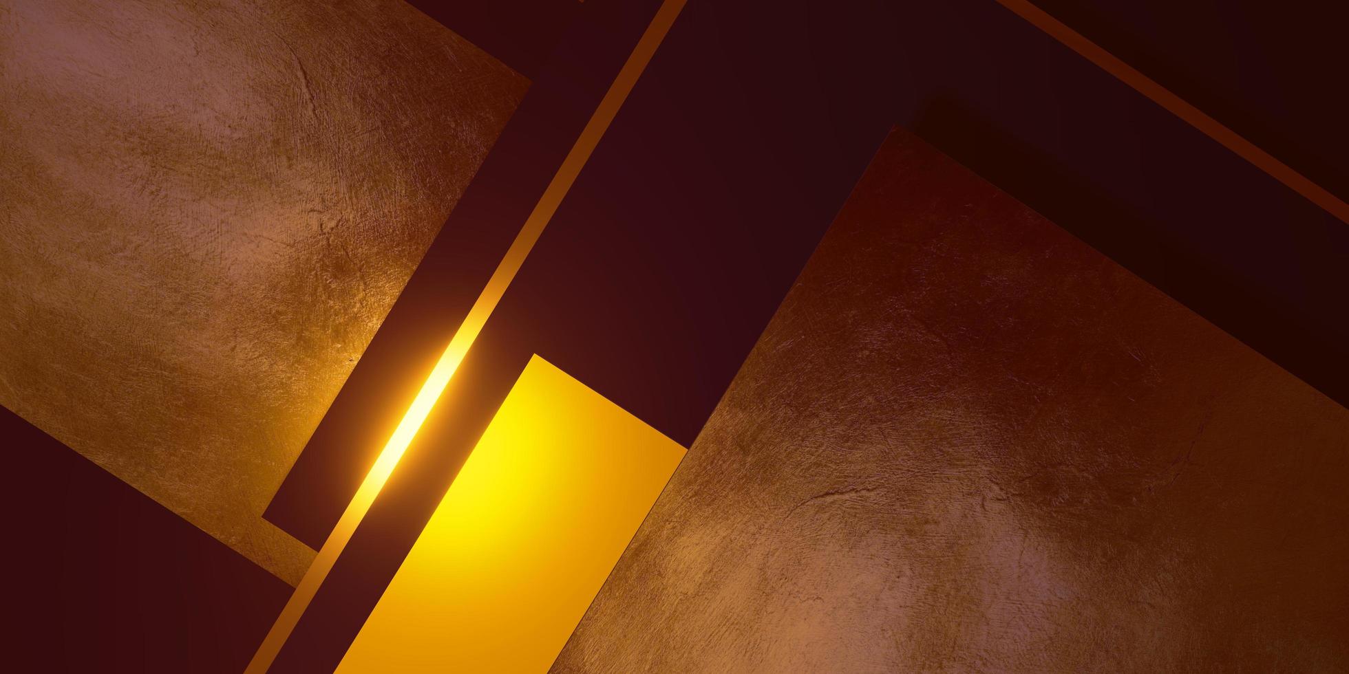 gold leaf texture background black and yellow frame floor level elegant powerful 3d illustration photo