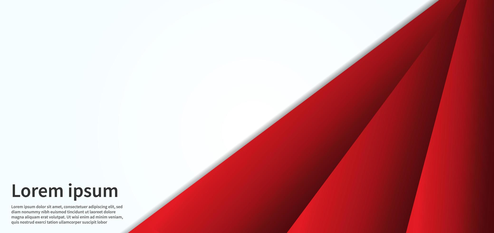 línea roja abstracta geométrica en la textura blanca superpuesta y plantilla de diseño de banner. vector