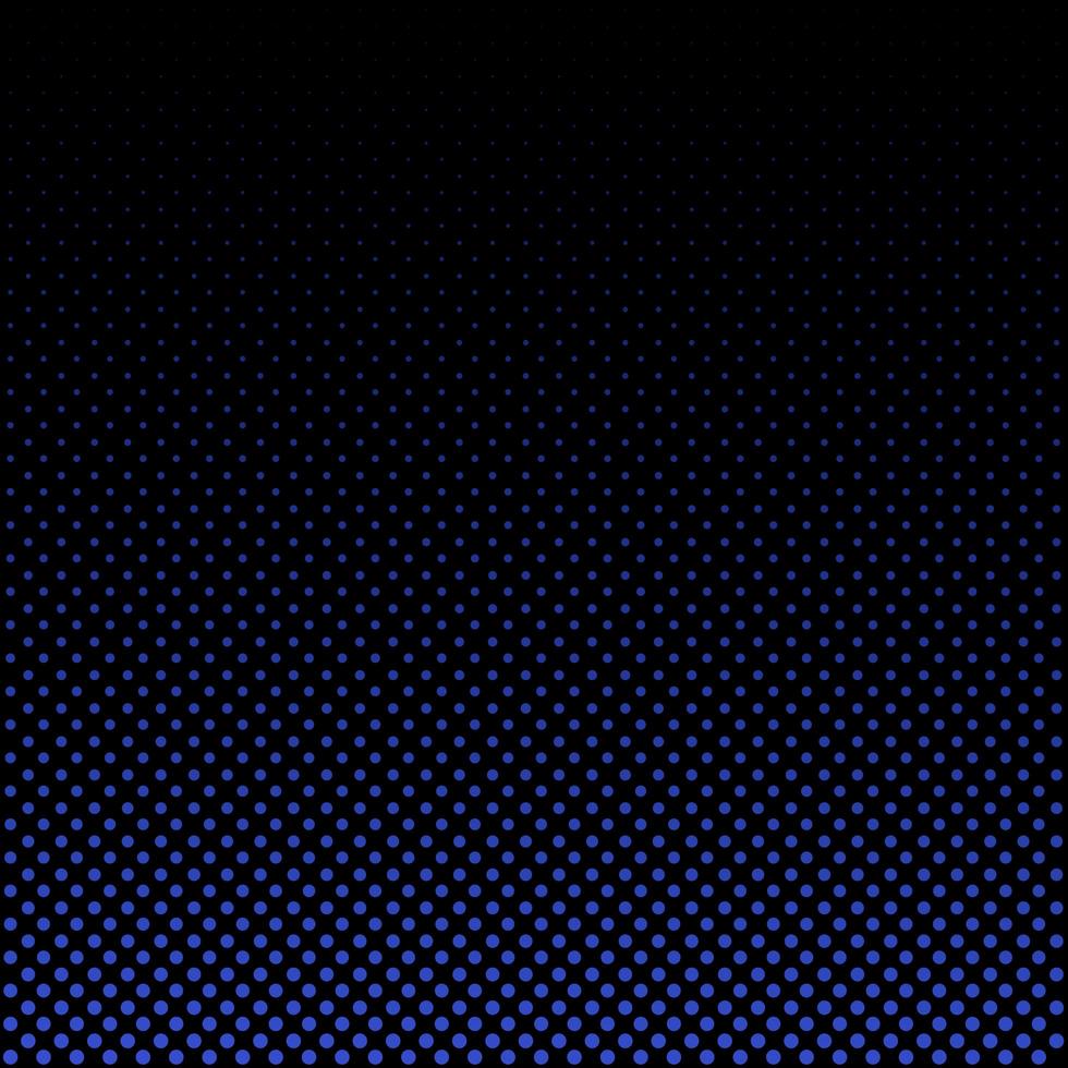 Abstract blue halftone on black background and texture. vector