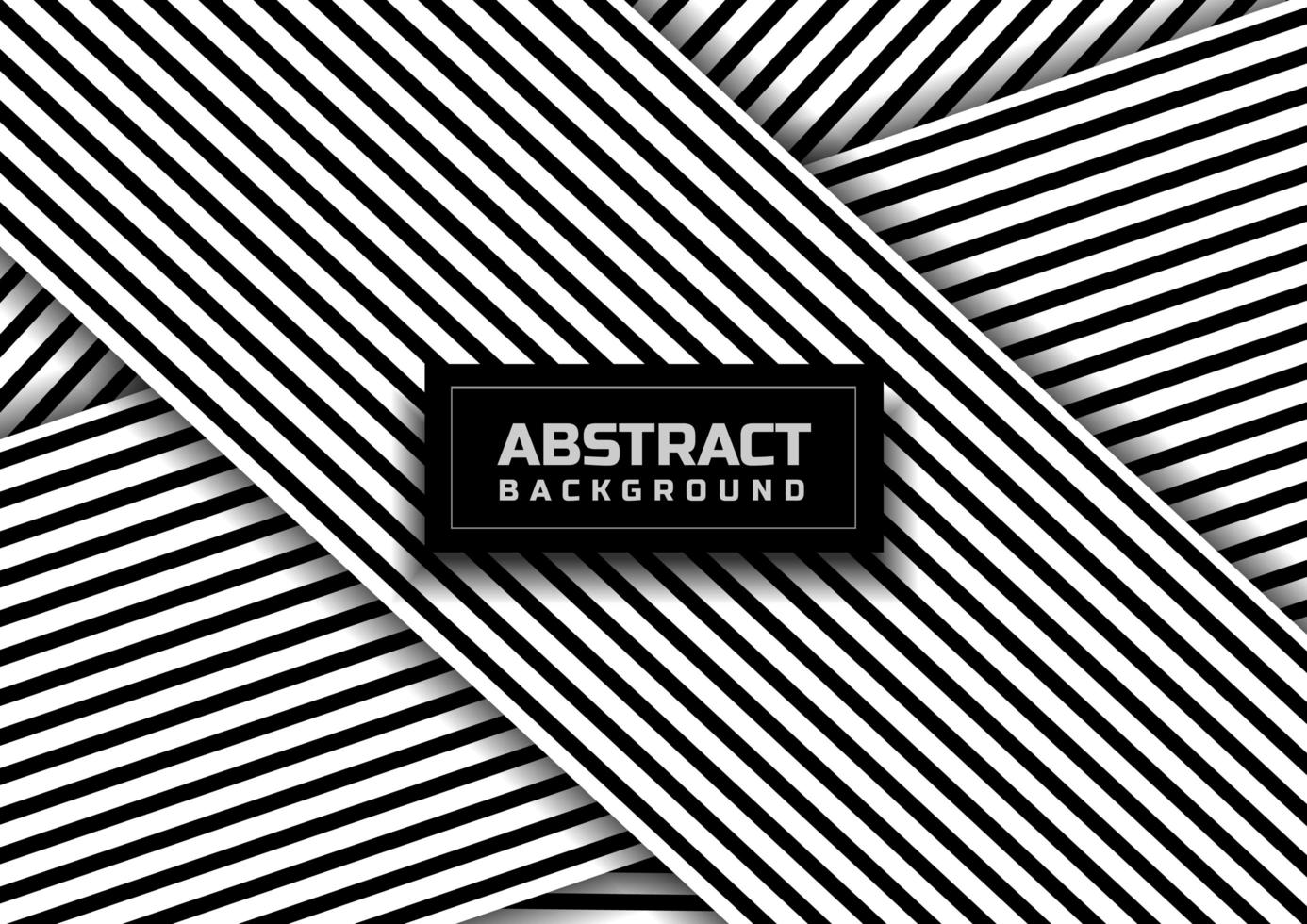 Abstract black striped line pattern on white background and texture. vector