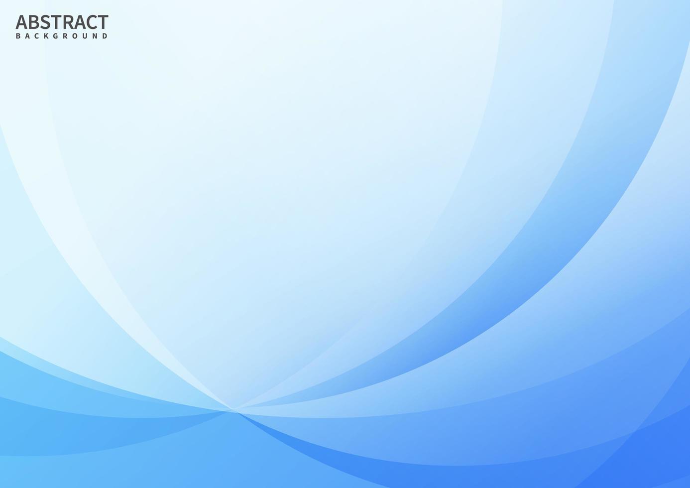 Abstract modern light blue curves element on blue background. vector