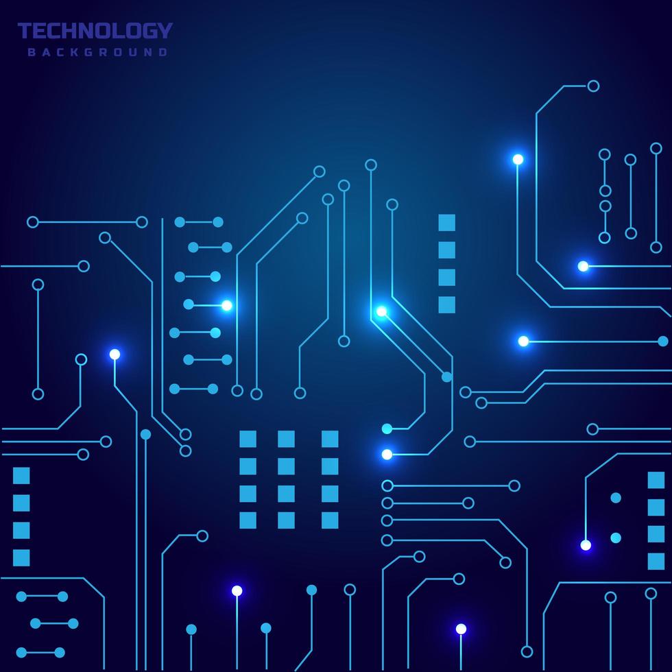 Abstract technology circuit board and connection system background with digital data. vector