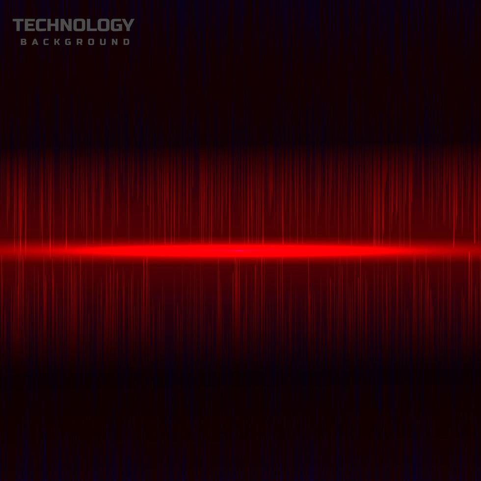 Abstract lines on red and black background technology futuristic concept. vector